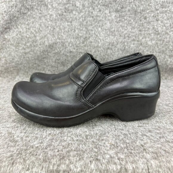 ✅ Womens 11B Ariat Sutter Black Leather Slip-On Clogs Heeled Comfort Work/Chore - Picture 10 of 12